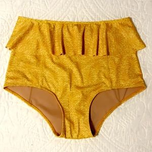 KJ women’s peplum bottoms golden pineapple NWOT